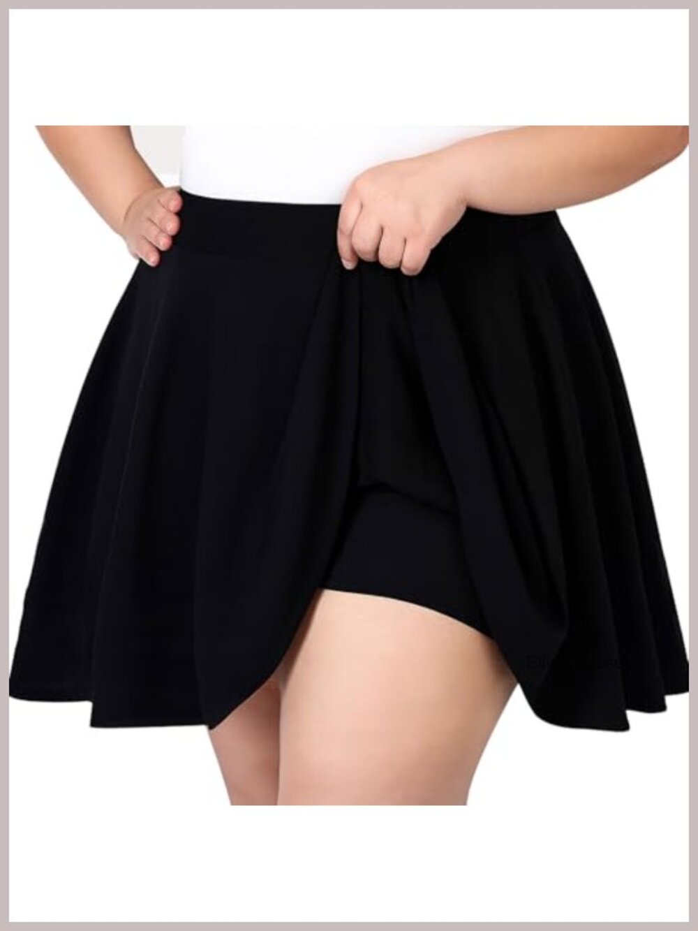 Plus Size Pleated Tennis Skort High Waisted with Shorts L-5XL